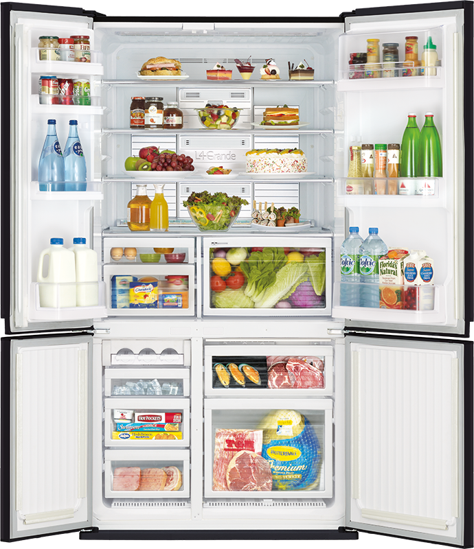 Mitsubishi electric l4 glass sales mini 650l french door